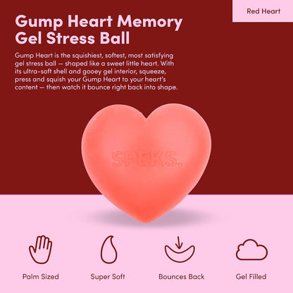 SPEKS | Gump Memory Gel Stress Ball | Heart