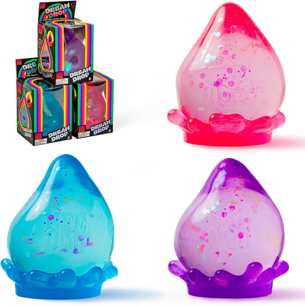 Schylling | NeeDoh | Dream Drop Squishy | Choose Your Color