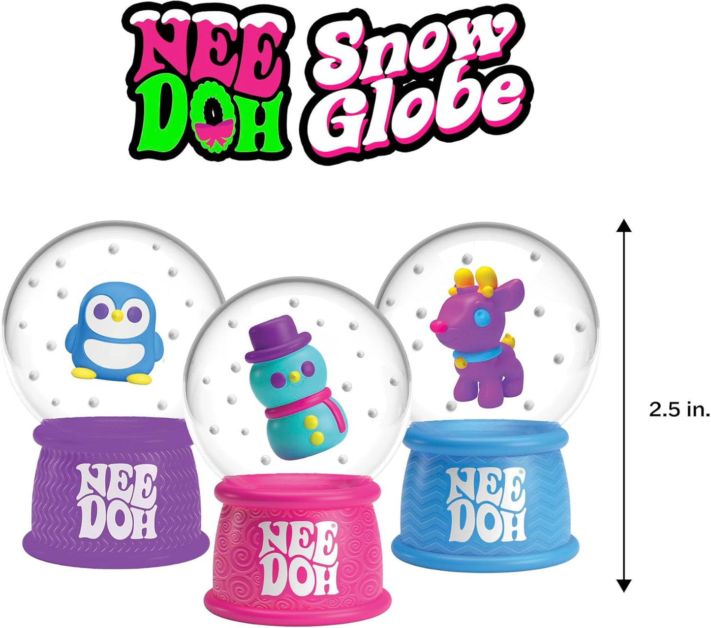 Nee Doh | Snow Globe | Squish N Flow | One Random Assorted Color