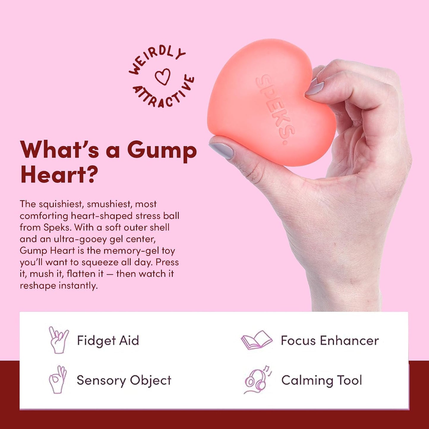 SPEKS | Gump Memory Gel Stress Ball | Heart
