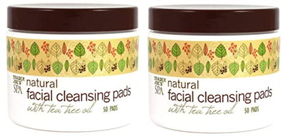 Spa Natural Facial Cleansing Pads with Tea Tree Oil (2 Pack)