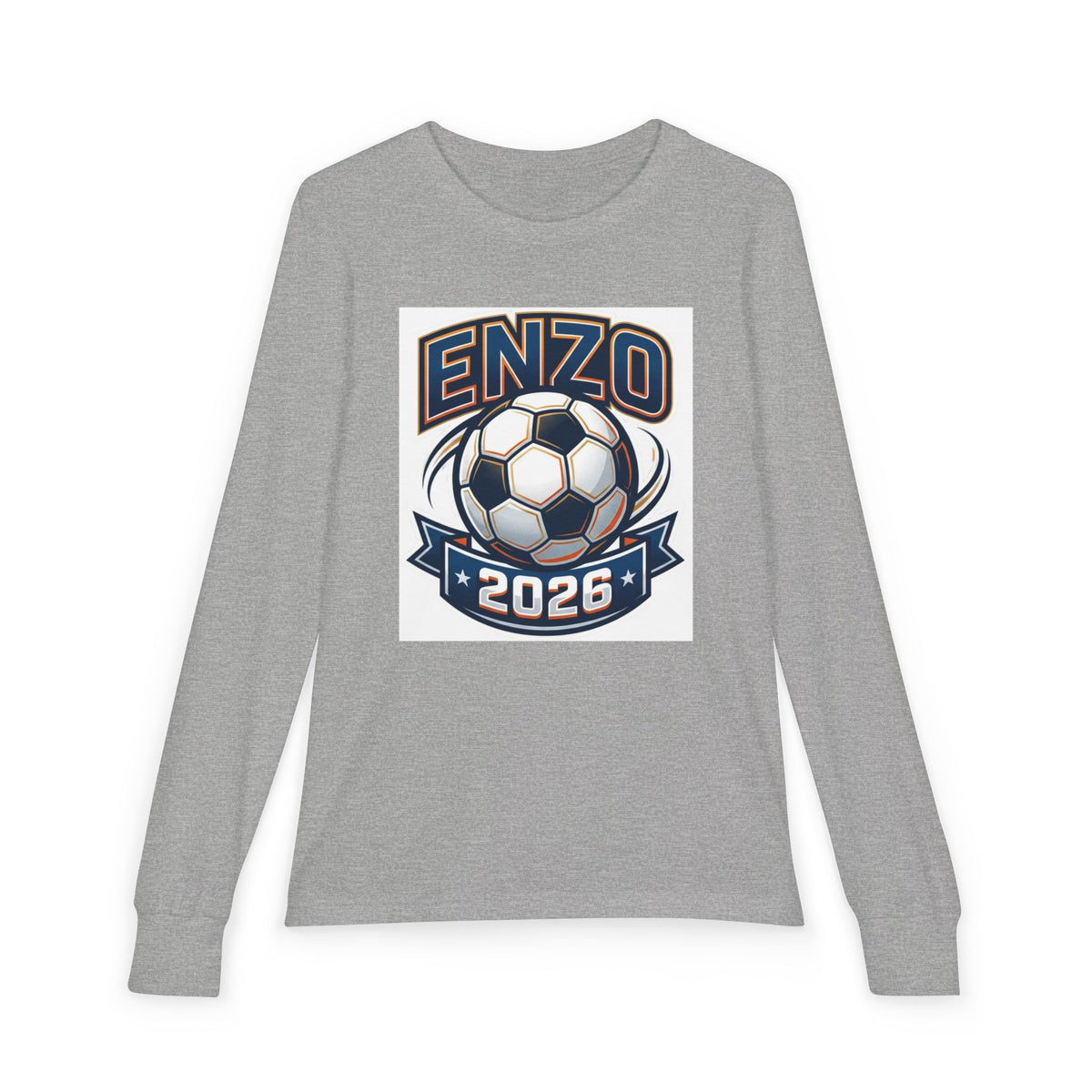 ENZO 2026 | Youth Soccer Long Sleeve Tee | Personalized