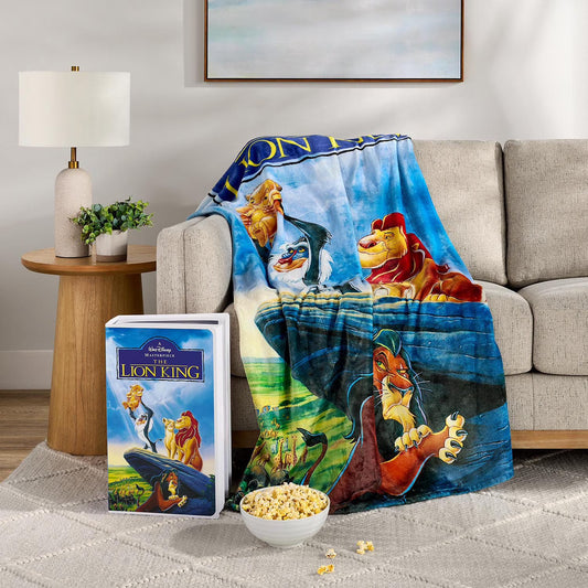 Disney Classic | VHS Boxed Silk Plush Throw Blanket 50" x 70" | The Little Mermaid