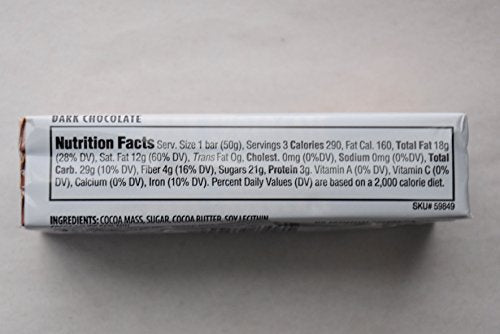 Belgian Dark Chocolate Bars 3 Variety Pack - Total 9 Bars, 1.7 ounces