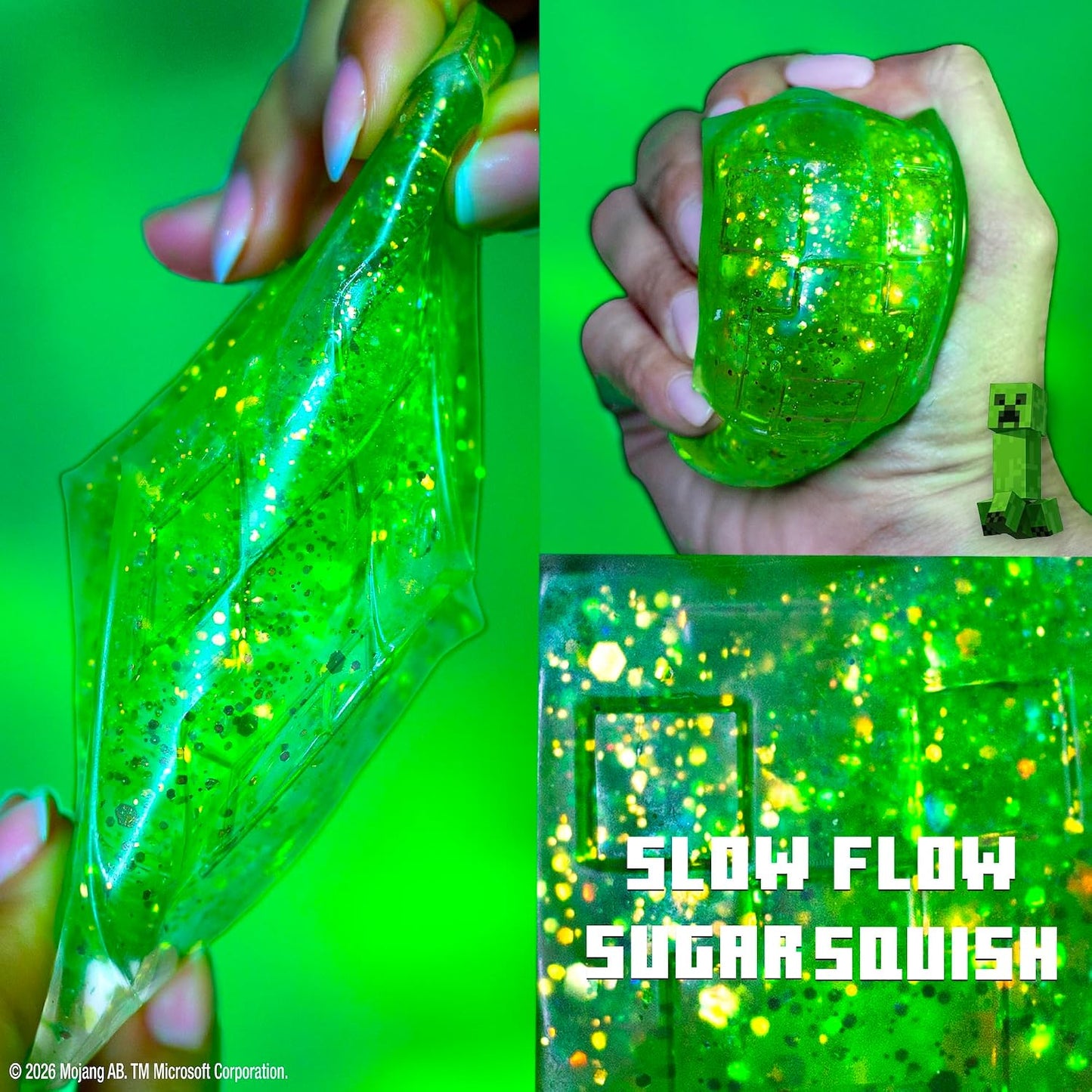 Horizon Group USA | Minecraft SLIMYGLOOP Gelli Gels | Creeper Squishy