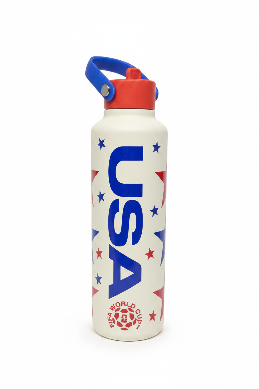 Official FIFA World Cup 2026 USA Insulated Water Bottle BPA Free Cup 24 oz