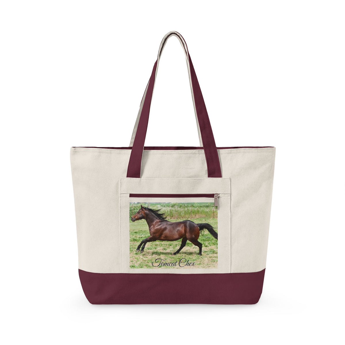 Amazing Grace Ranch | Tomcat Chex | Zippered Canvas Tote | Choose Color