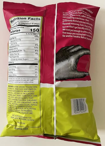 Trader Joe's Rolled Corn Tortilla Chips, Chili & Lime Flavored, 2 Pack