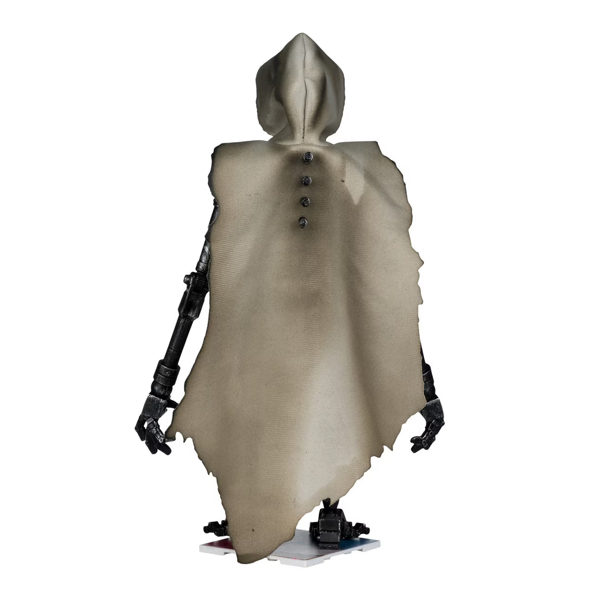 Fantasy costume with a hood and cape on a white background