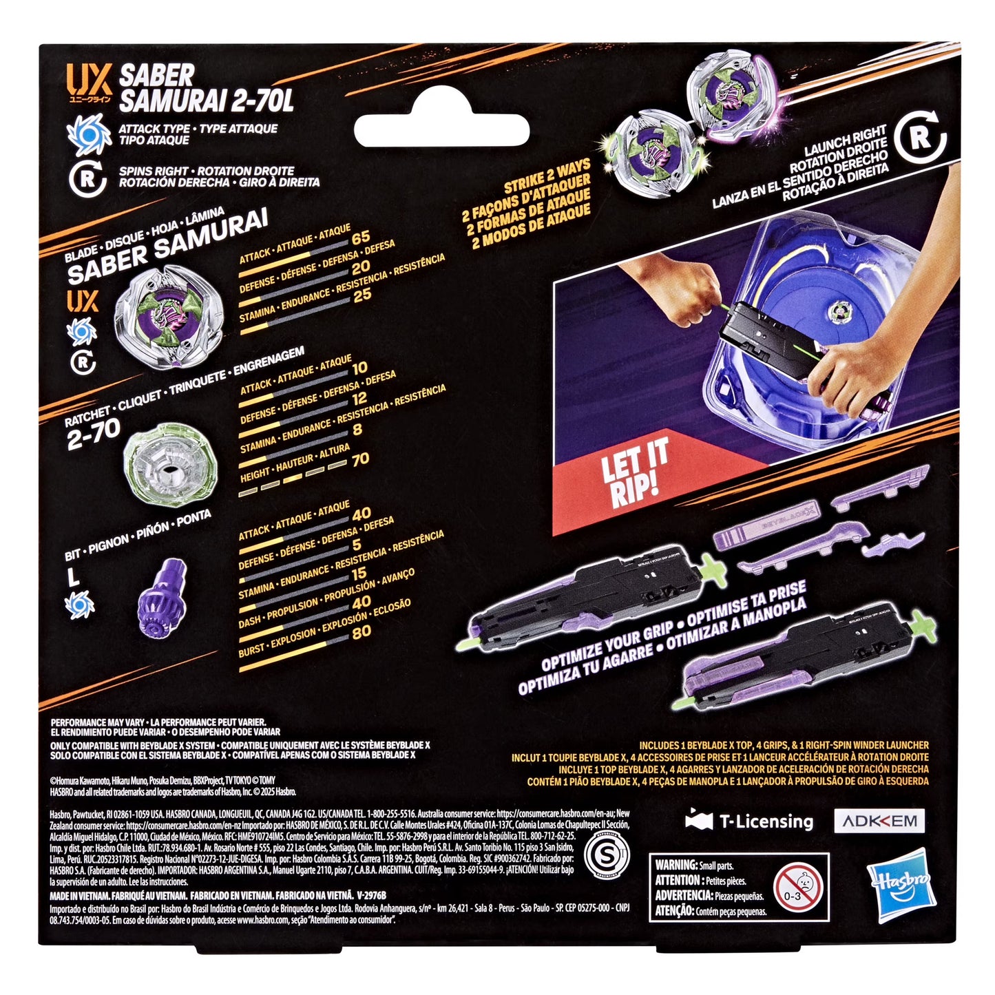 Beyblade X Victory Grip Right-Spin Launcher Set | Right-Spinning Top Toy