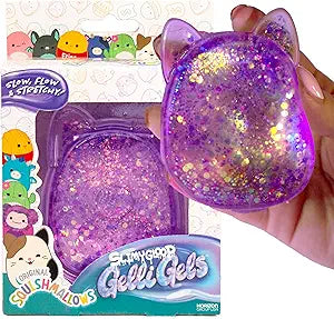Original Squishmallows™ SLIMYGLOOP Gelli Gels | Slow Rising Sensory Squeeze Toy with Glitter