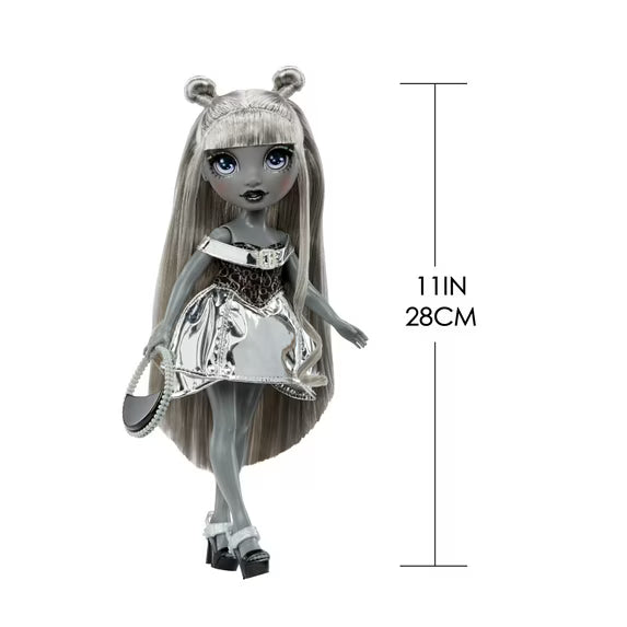 Rainbow High Shadow High Luna Madison | Grayscale 11" Fashion Doll with Grey Hair, Metallic Outfit & Handbag