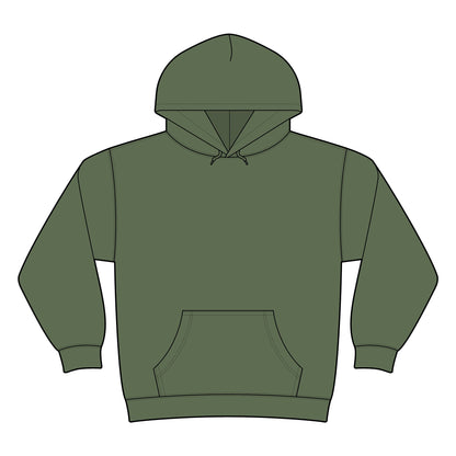 Army Green Camo Hoodie | Stencil "250" Military Patch Design | Patriotic Pullover | Choose Size