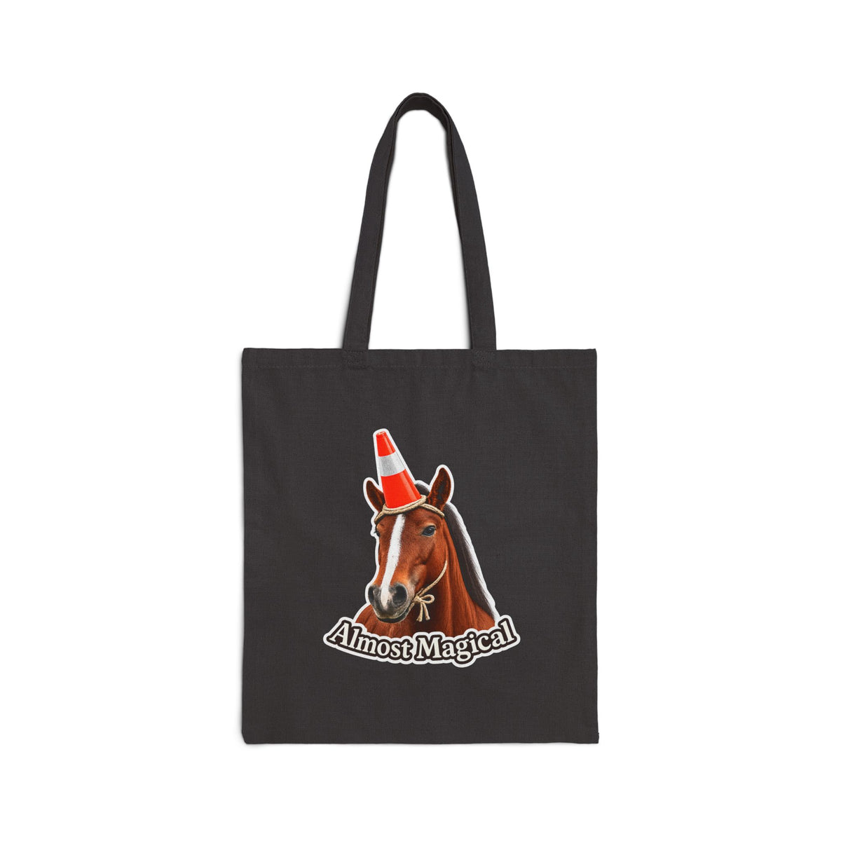 Printify | Almost Magical Horse Tote Bag | Funny Equestrian Gift | Canvas Tote