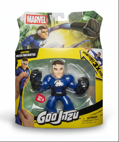 Heroes of Goo Jit Zu Marvel Stretchy Hero Pack - Mr. Fantastic Action Figure | Series 12