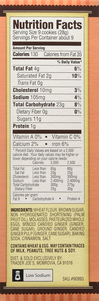 Trader Joe's | Cookie Thins Triple Ginger | Pack of 2 (18 oz)
