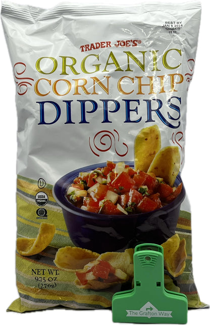 Organic Corn Chip Dippers with Grafton Way Chip Clip