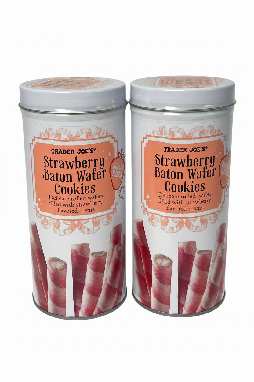 Trader Joe's Strawberry Baton Wafer Cookies | 2 Pack