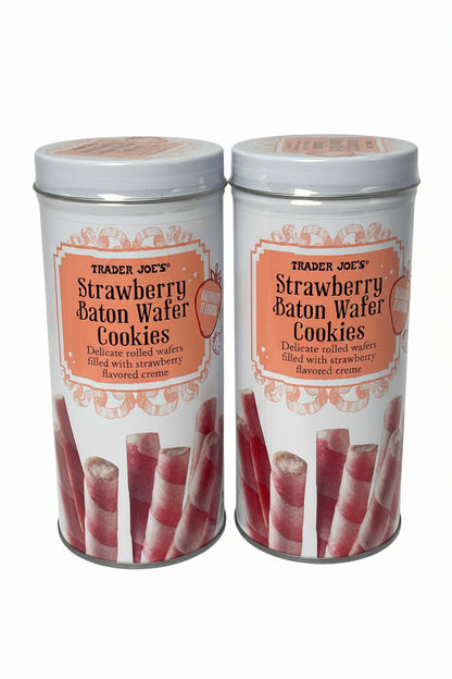 Trader Joe's Strawberry Baton Wafer Cookies | 2 Pack