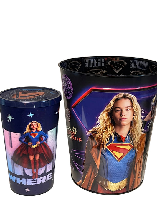 DC Studios | Supergirl Popcorn Bucket & Cup Set | Regal Cinemas Exclusive