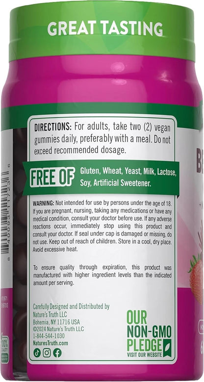 Nature's Truth Superfood Beet Root Gummies - 60 Gummies Per Bottle | 2 Bottles