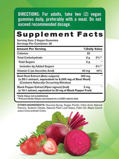 Nature's Truth Superfood Beet Root Gummies - 60 Gummies Per Bottle | 2 Bottles