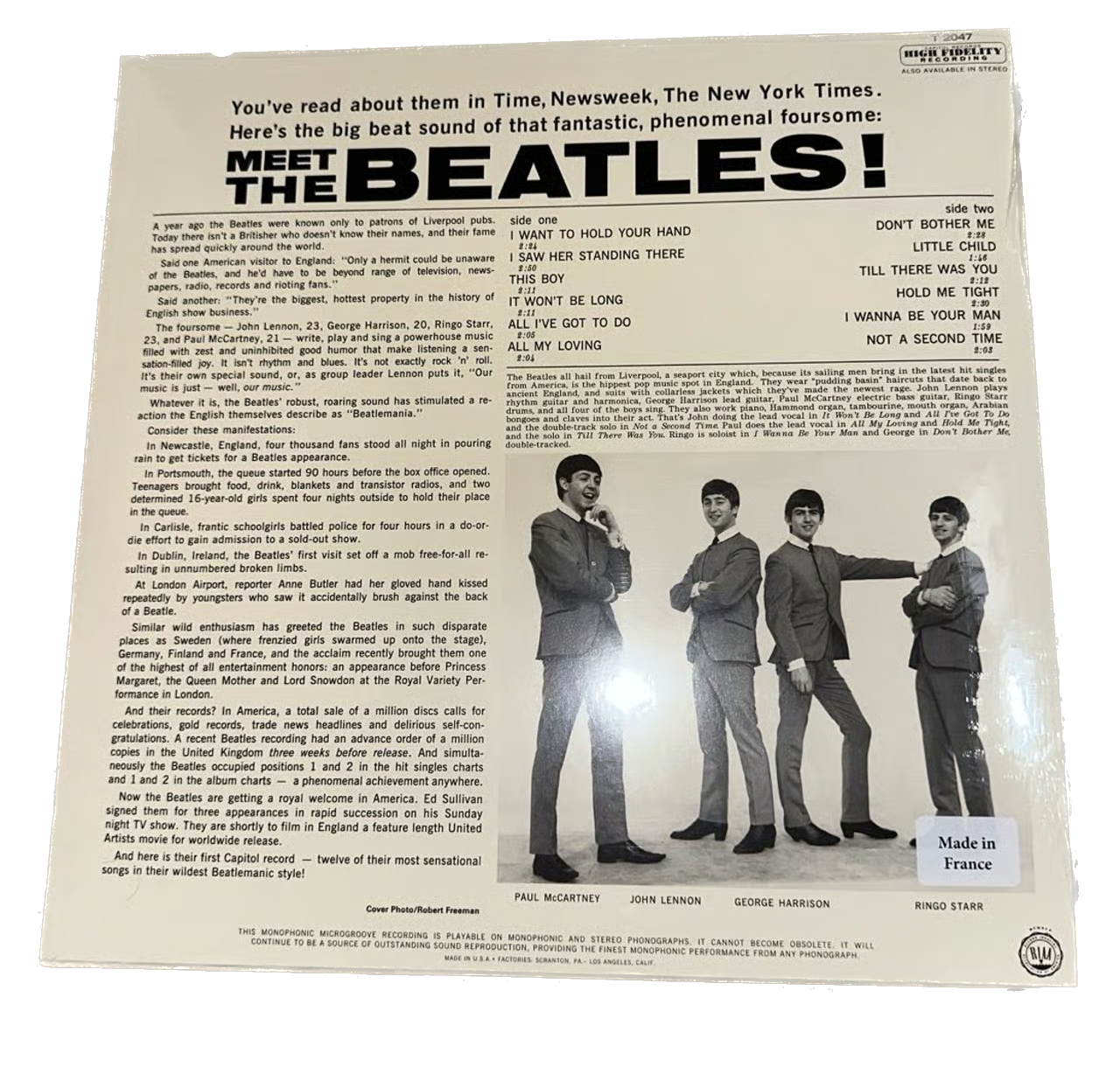 Meet The Beatles 60th Anniversary Opaque Blue Vinyl LP - Target Exclusive