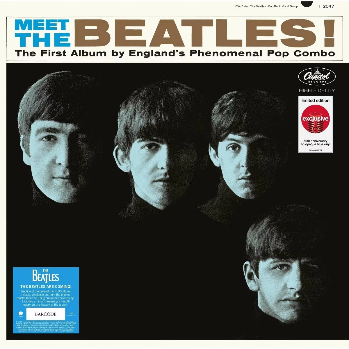 Meet The Beatles 60th Anniversary Opaque Blue Vinyl LP - Target Exclusive