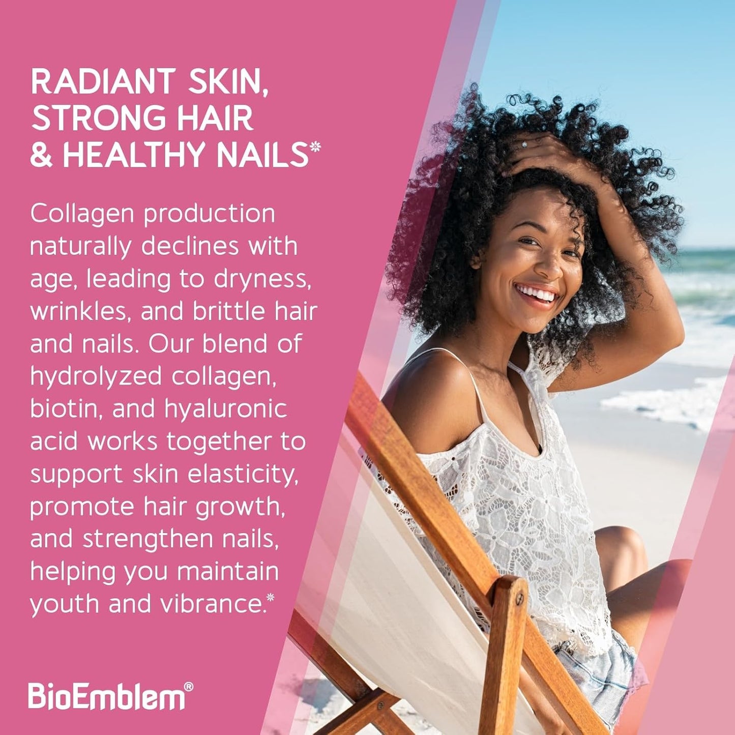 BioEmblem Beauty Collagen | 11G Hydrolyzed Multi-Collagen Peptides