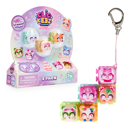 Clickeez | Series 3 | 5-Pack Collectible Keyboard Keys | Click & Clack