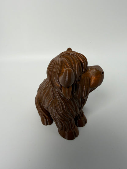 3D Printed Brown Highland Cow Figurine