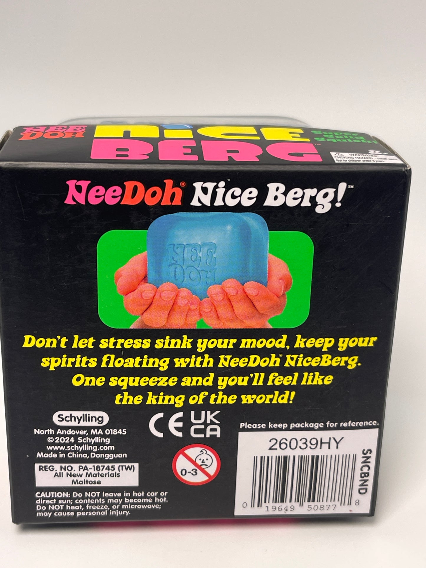 Needoh Nice Berg Blue Squishy Fidget Toy