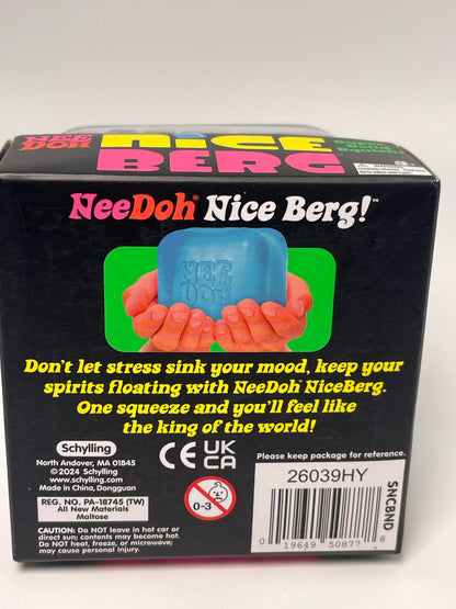 Needoh Nice Berg Blue Squishy Fidget Toy
