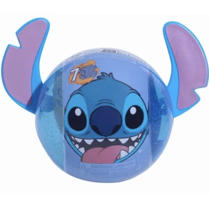 Disney Stitch Squish-a-Stitch Collectible Figures 2" Mystery Glitter Figurine Squishy Stress Relieving Fidget Blind Box (Random Color/Variant)