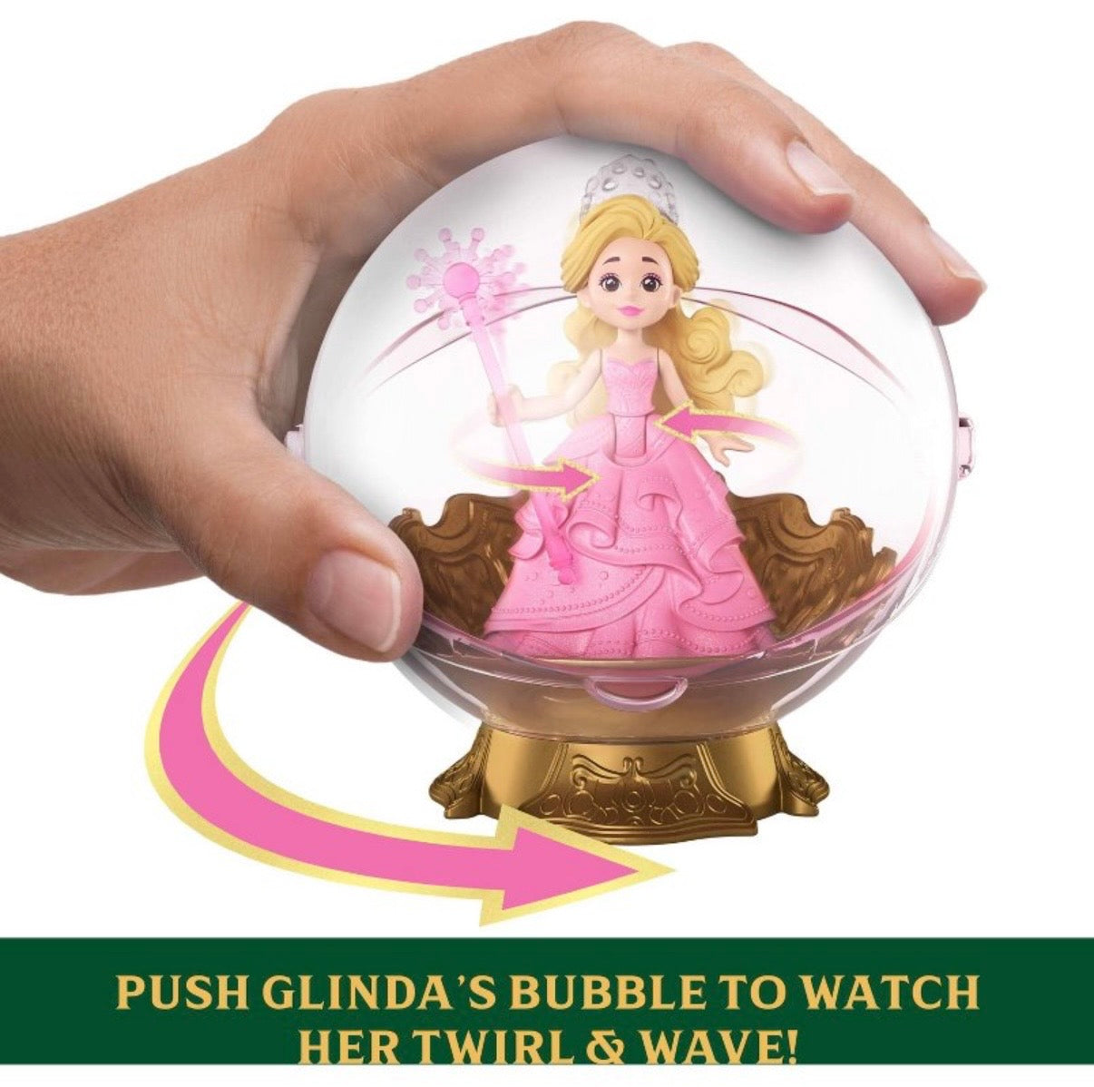 Universal Pictures Wicked | Glinda Floating Bubble Toy with Vehicle & Glinda Figure