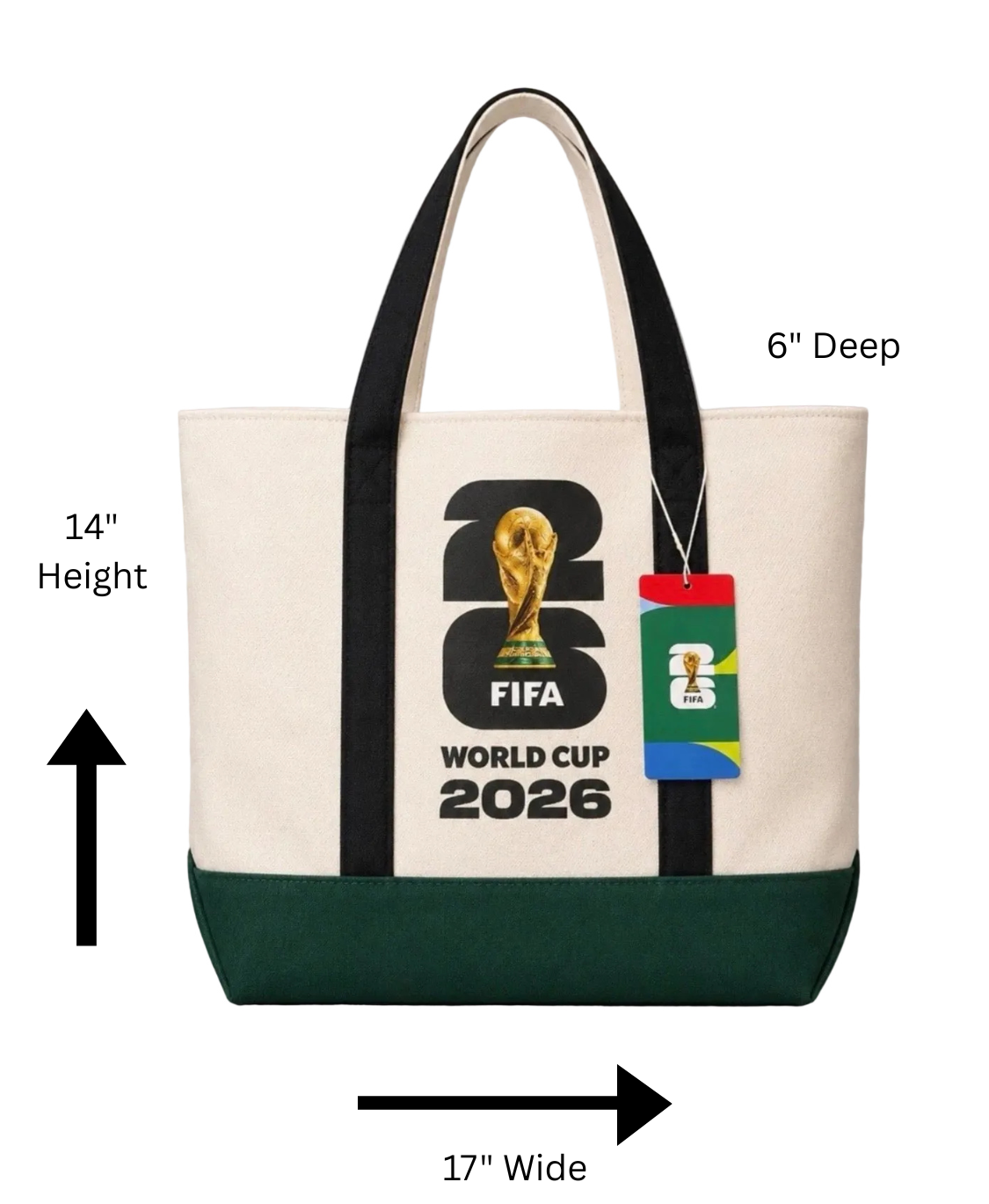 FIFA World Cup 2026 | Canvas Tote Bag | Forest Green