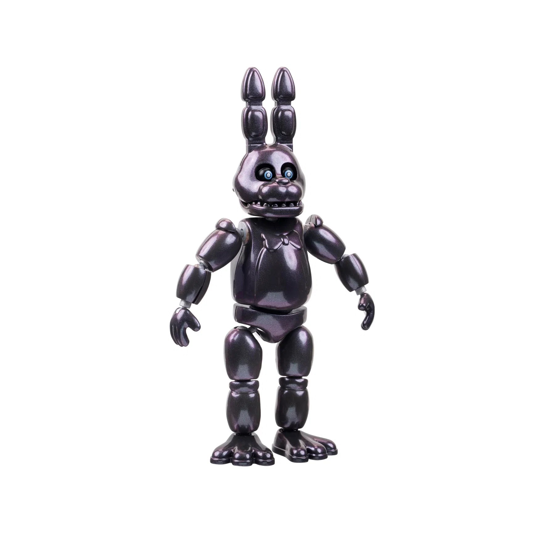 Black rabbit-like action figure with a white background