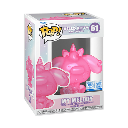 Funko Pop! vinyl figure packaging with pink character and branding on a white background