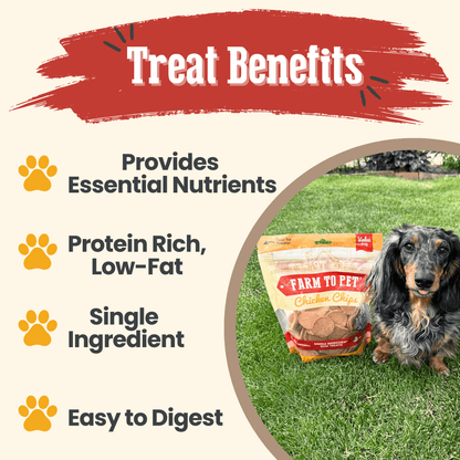 Chicken Chips for Dogs | All-Natural Single-Ingredient Dog Treats | Farm To Pet
