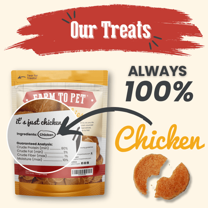 Chicken Chips for Dogs | All-Natural Single-Ingredient Dog Treats | Farm To Pet