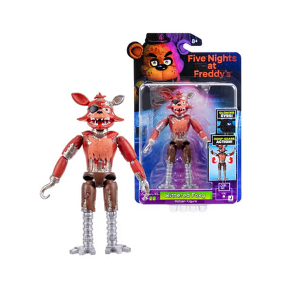 JAKKS Pacific | FNAF | Withered Foxy 5" Articulated Figure | Jumpscare & Glow-in-the-Dark Eyes