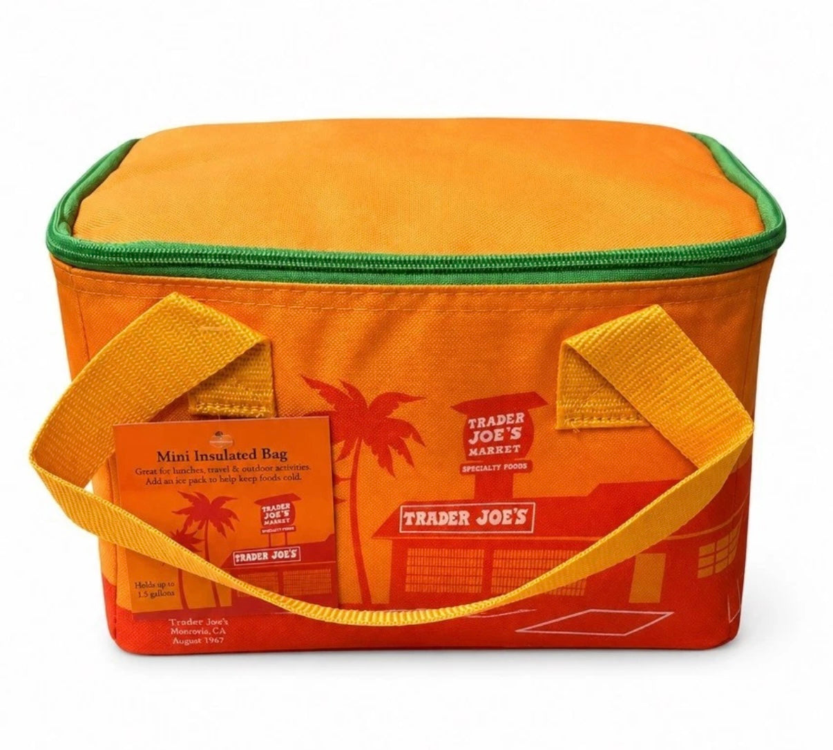 Trader Joe's Mini Insulated Tote | Orange Crush
