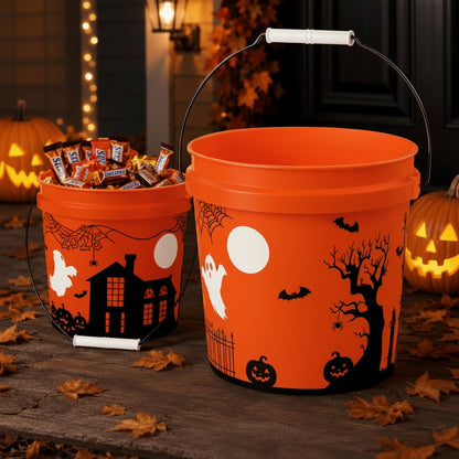 The Home Depot | 2 Gallon Halloween Bucket Set | Orange (2 in Set)