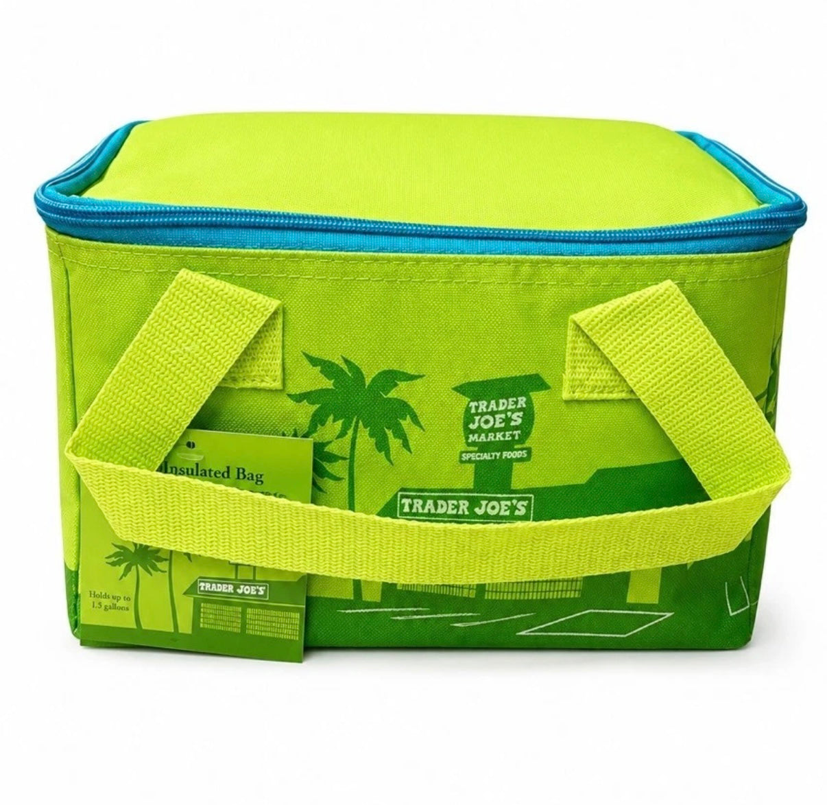 Trader Joe's Mini Insulated Tote | Palm Green