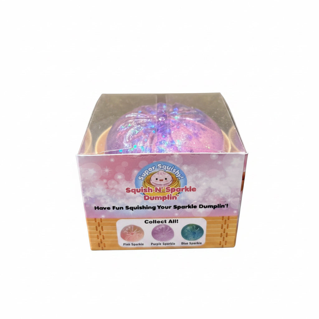 Super Squishy ! Mini Squish N’ Sparkle Dumpling - Purple Sparkle