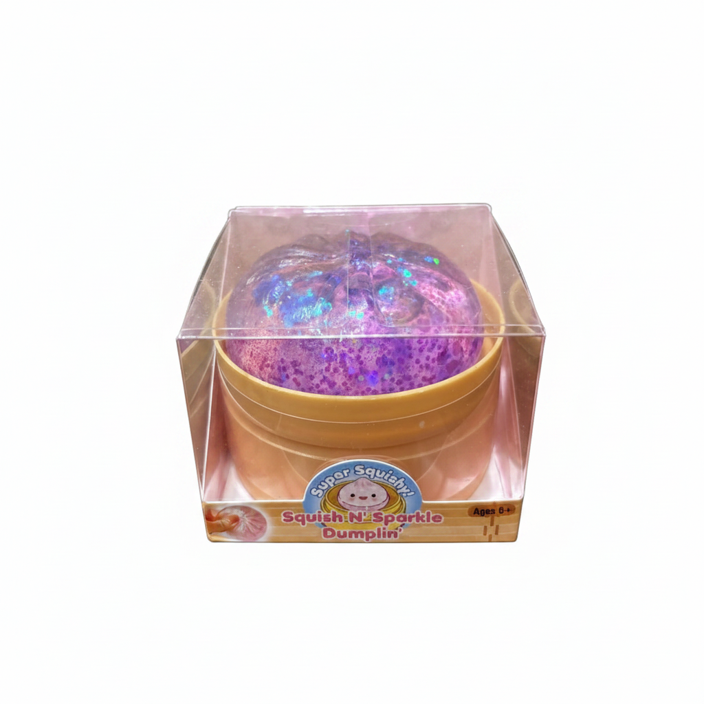 Super Squishy ! Mini Squish N’ Sparkle Dumpling - Purple Sparkle