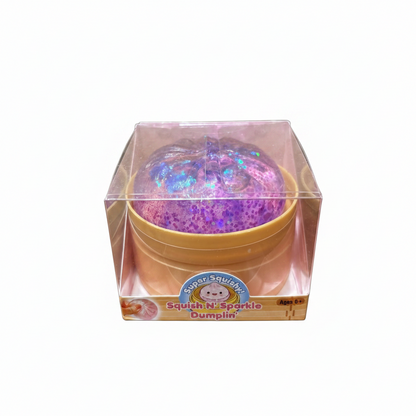 Super Squishy ! Mini Squish N’ Sparkle Dumpling - Purple Sparkle