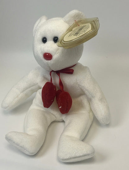 Ty Beanie Baby Truly the Bear (9") MWMT | Stuffed Animal Plush Toy