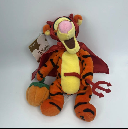 Disney Winnie the Pooh 9" Tigger Halloween Devil Bean Bag Plush Stuffed Animal
