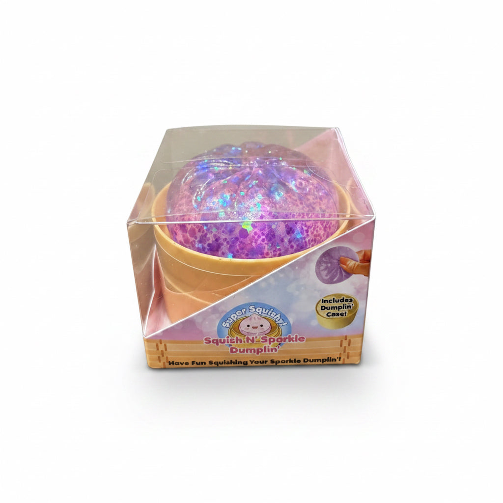 Super Squishy ! Mini Squish N’ Sparkle Dumpling - Purple Sparkle